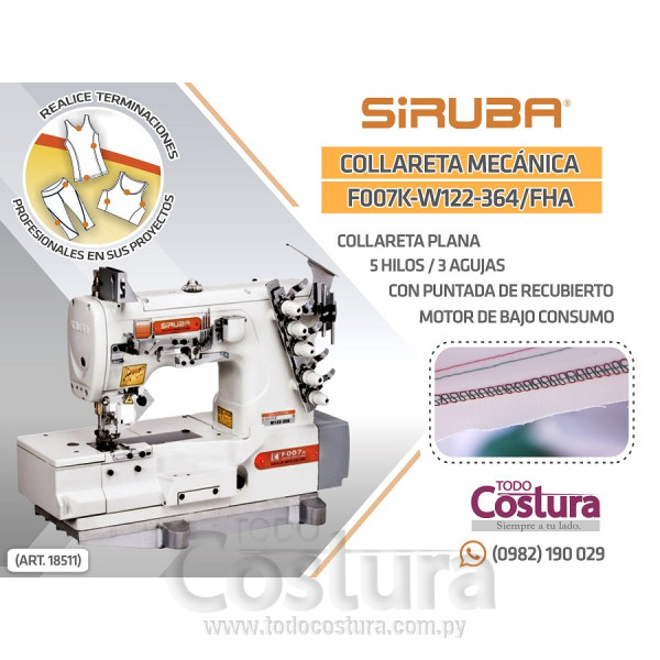 COLLARETA (MECANICA - NORMAL) SIRUBA F007K-W122-364/FHA